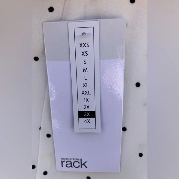 NWT Nordstrom Rack Ruffle Sleeveless White Pokadot Button Up Shirt - Picture 5 of 5